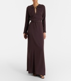 Max Mara Embellished cady maxi dress