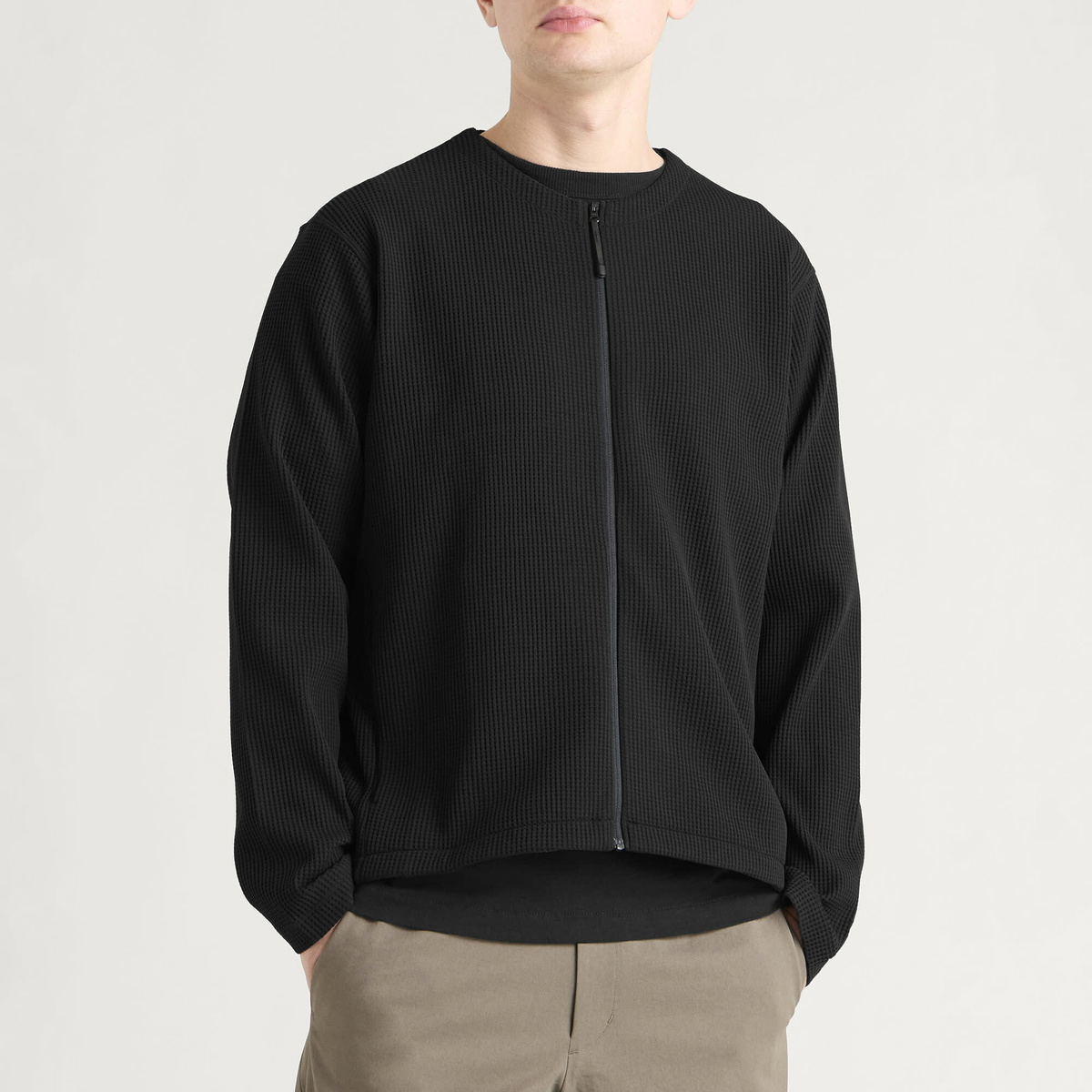 Goldwin Men's WF Light Zip Cardigan in Black