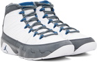 Nike Jordan Gray & White Air Jordan 9 Retro Sneakers