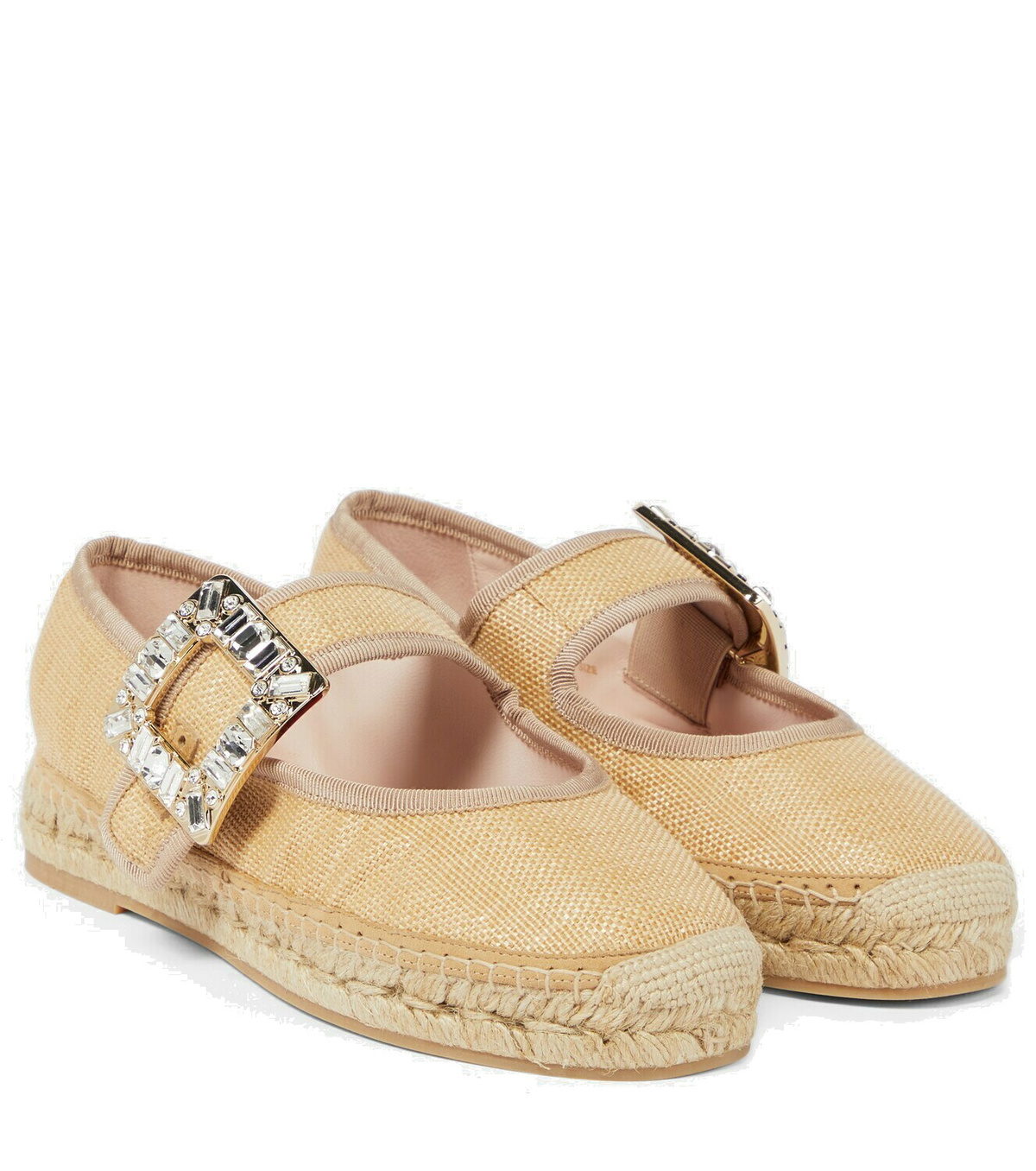 Roger Vivier Espa 60 raffia platform slingback sandals Roger