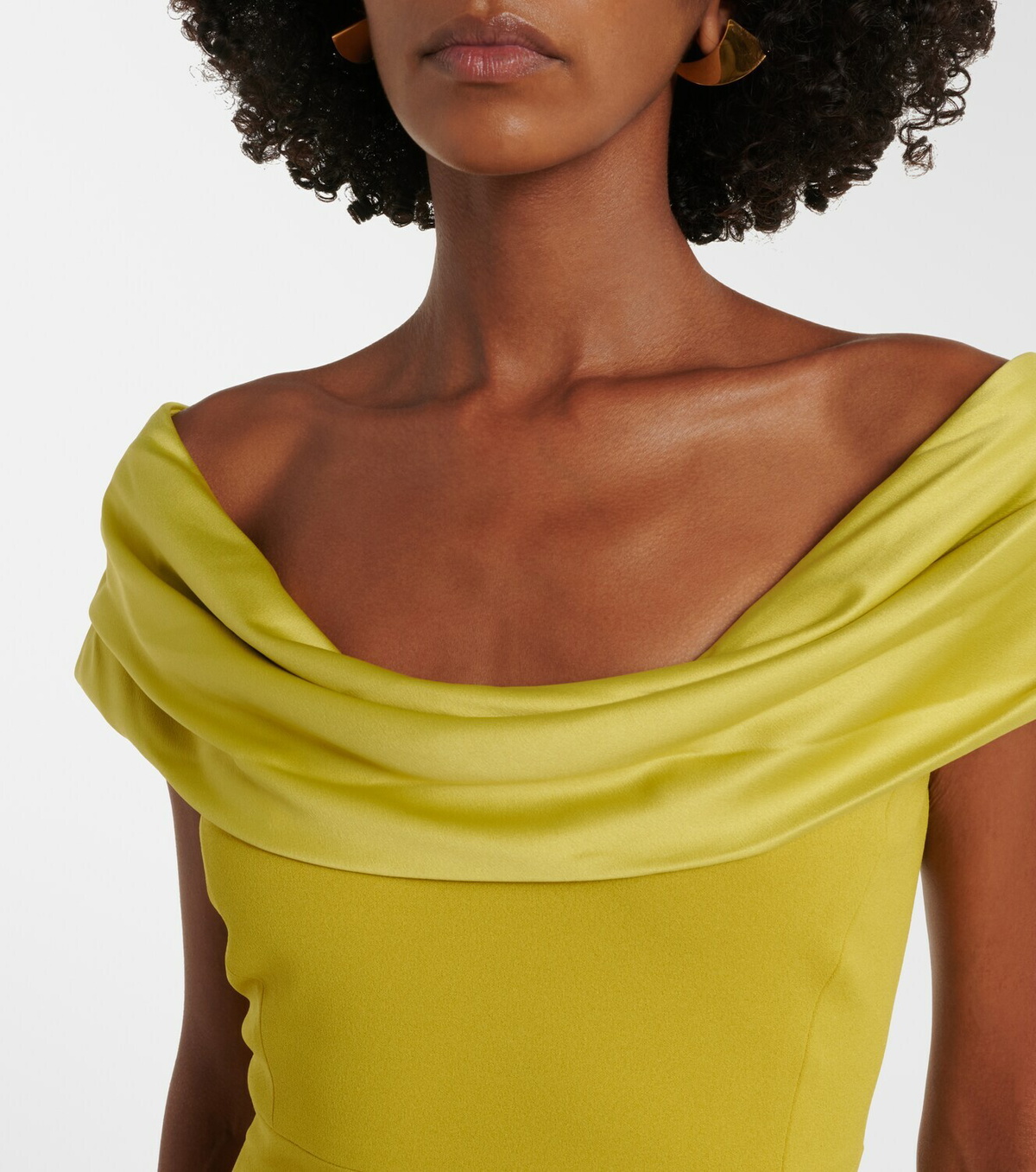 Solace London Adele satin-trimmed gown