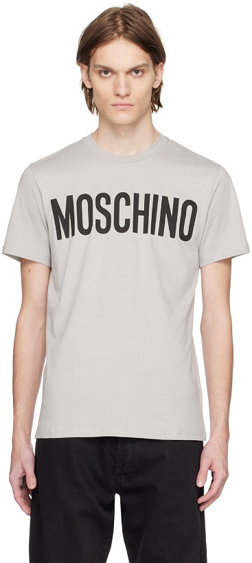 Photo: Moschino Gray Printed T-Shirt
