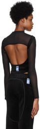 MCQ Black Sheer Bodysuit & Bolero Set