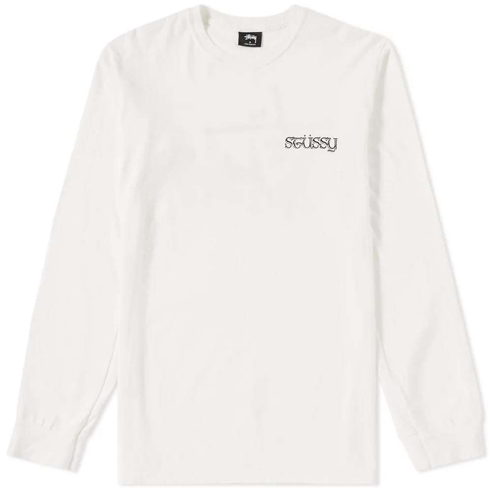 公式25SS BASIC STUSSY PIGMENT DYED ロンT白　M 25SS BASIC STUSSY PIGMENT DYED ロンT白 M