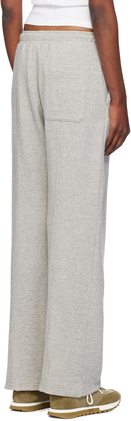 The Elder Statesman Gray Daily Wide Leg Sweatpants