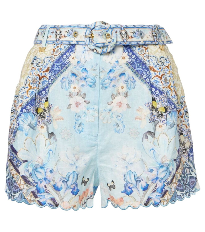 Photo: Camilla Belted floral linen shorts
