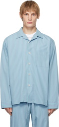 Tekla SSENSE Exclusive Blue AURALEE Edition Cotton Poplin Pyjama Shirt