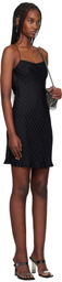 AMIRI Black 'MA' Quad Minidress