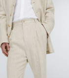 Dolce&Gabbana - High-rise slim linen pants