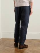 Orlebar Brown - Alex Straight-Leg Linen Drawstring Trousers - Blue