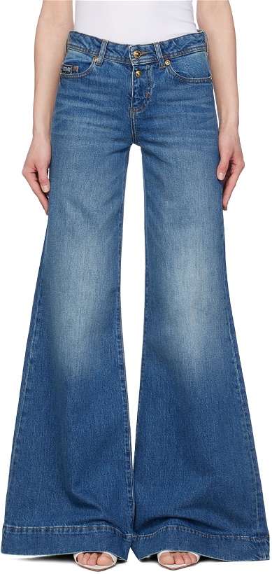 Photo: Versace Jeans Couture Indigo Flared Jeans