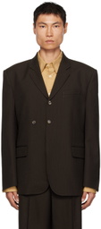 Recto Brown Vintage Stripe Blazer