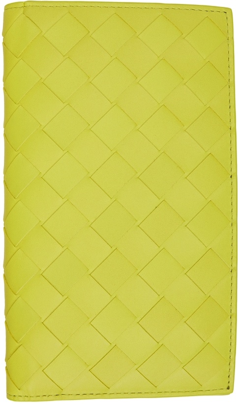 Photo: Bottega Veneta Yellow Detachable Pocket Long Wallet