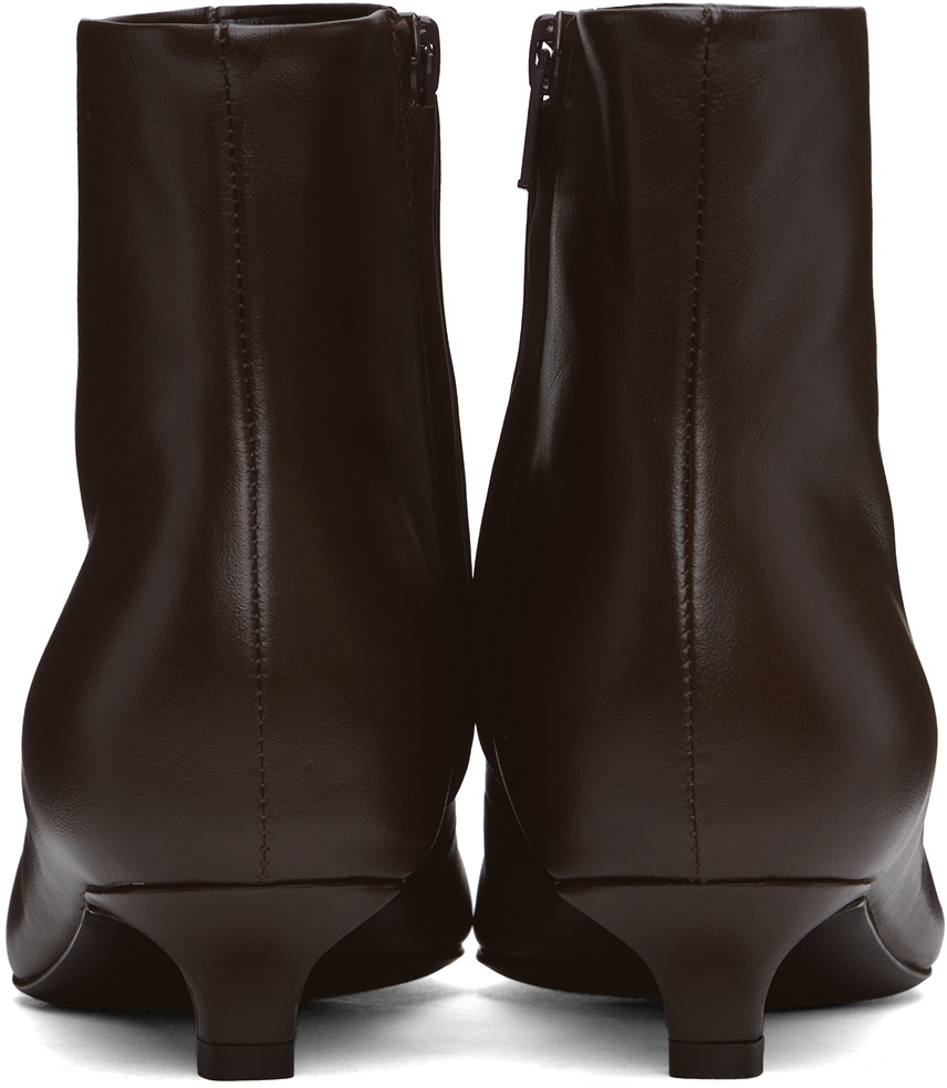 TOTEME Brown 'The Slim Ankle' Boots Toteme