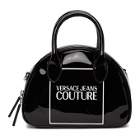 Versace Jeans Couture Black Patent Logo Handle Bag