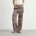 4th & Reckless Women's Amira Print Trousers in Chocolate
