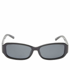 Le Specs Gigglemug Sunglasses in Black/Smoke Mono Polarized 