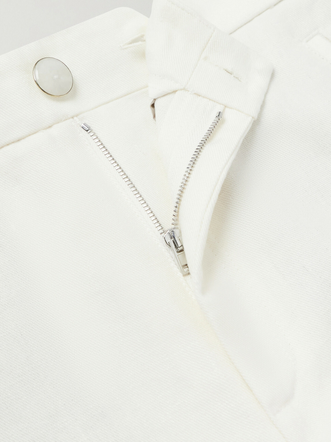 God's True Cashmere - Straight-Leg Linen-Twill Shorts - White