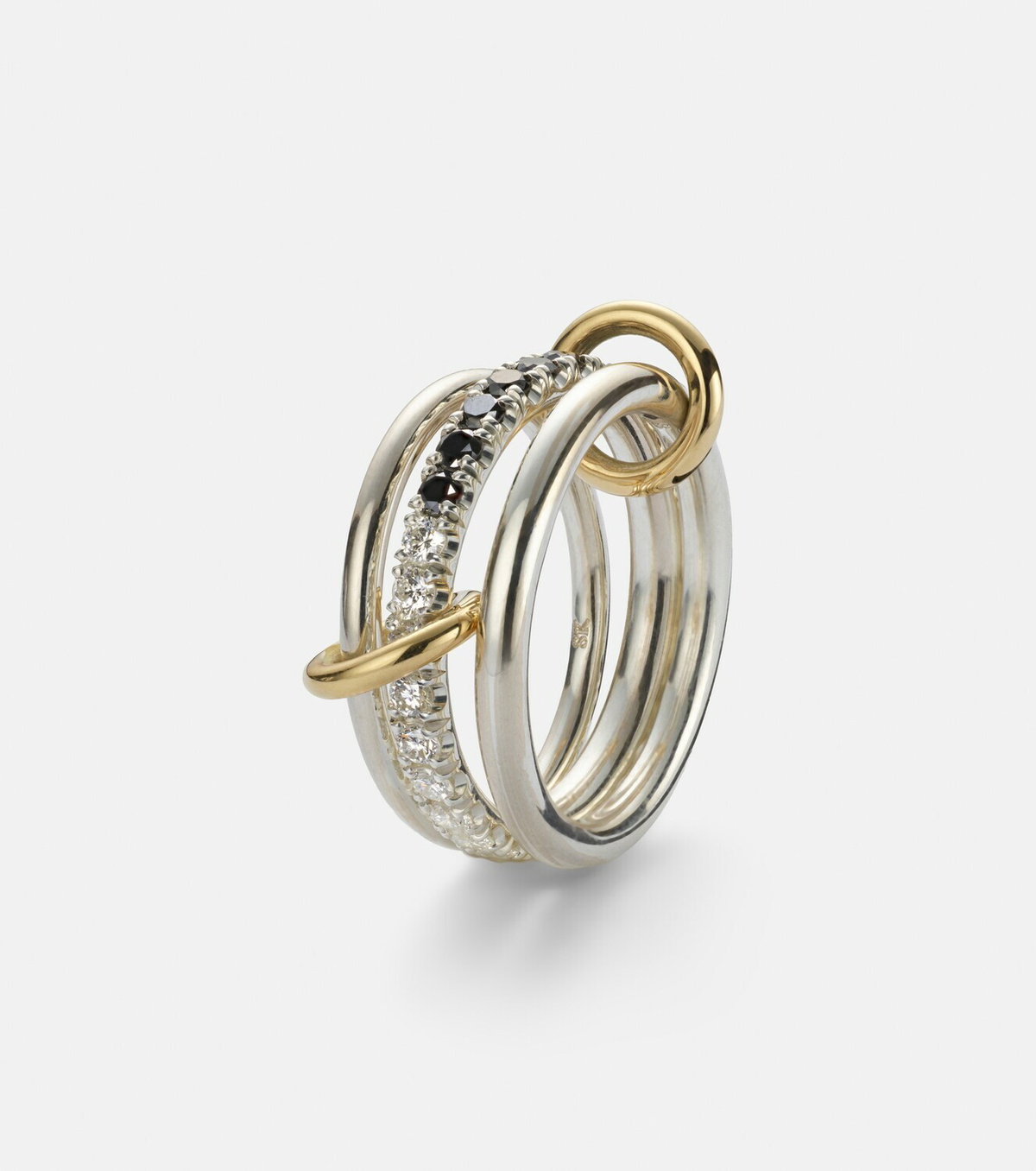 Spinelli Kilcollin Petunia Eclipse sterling silver and 18kt gold ring with diamonds