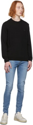 Lacoste Black Knit Sweatshirt