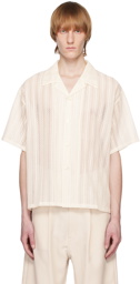 JieDa Off-White Semi-Sheer Shirt