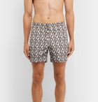 Frescobol Carioca - Fragment Slim-Fit Mid-Length Printed Swim Shorts - Brown