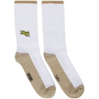 Kenzo White and Beige Jumping Tiger Socks