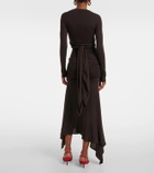 The Attico Sheer embroidered tulle midi dress