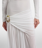 Christopher Esber Stone Pin draped jersey gown