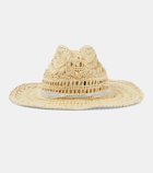 Maison Michel Austin embellished straw cowboy hat