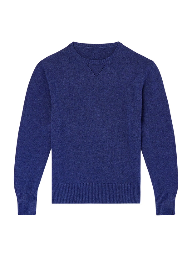 Photo: Stòffa - Knitted Cotton Sweater - Blue