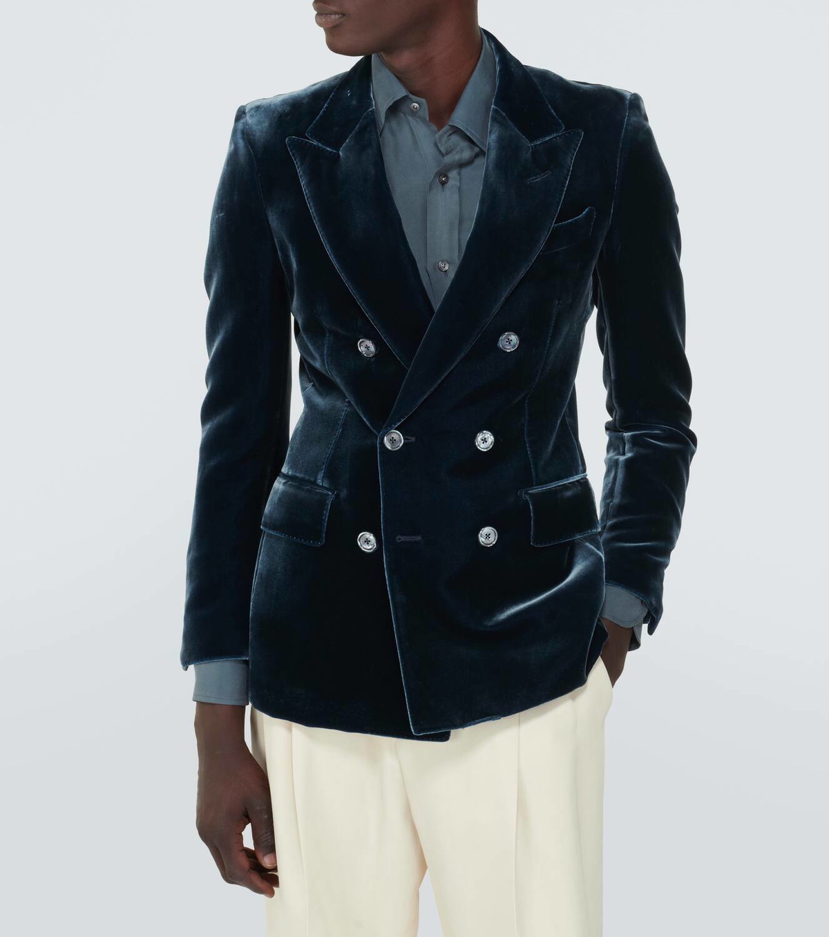 Tom Ford Double-breasted velvet suit jacket TOM FORD Tom Ford Double-breasted velvet suit jacket TOM FORD