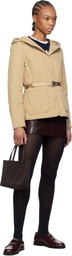 MACKAGE Beige Raja Vertical Quilted Light Down Jacket