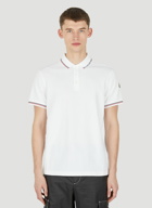 Stripe Trim Polo Shirt in White