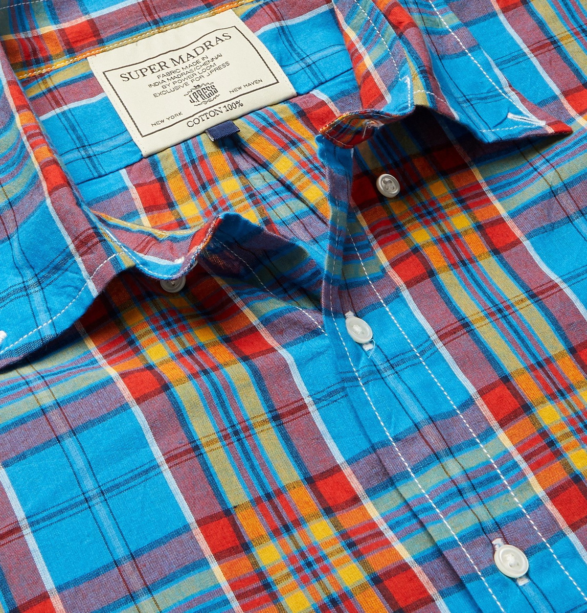J.Press - Button-Down Collar Checked Cotton Shirt - Blue