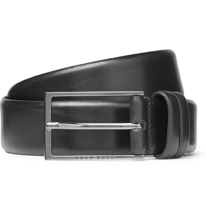 Photo: Hugo Boss - 3.5cm Black Carmello Leather Belt - Men - Black