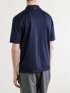 Herno - Open-Collar Cotton Polo Shirt - Blue