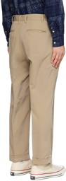 BEAMS PLUS Taupe Pleated Trousers