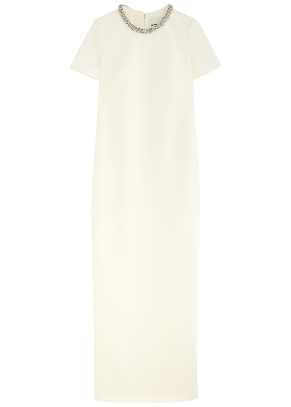 Photo: Roland Mouret Crystal-embellished Crepe Maxi Dress Cream
