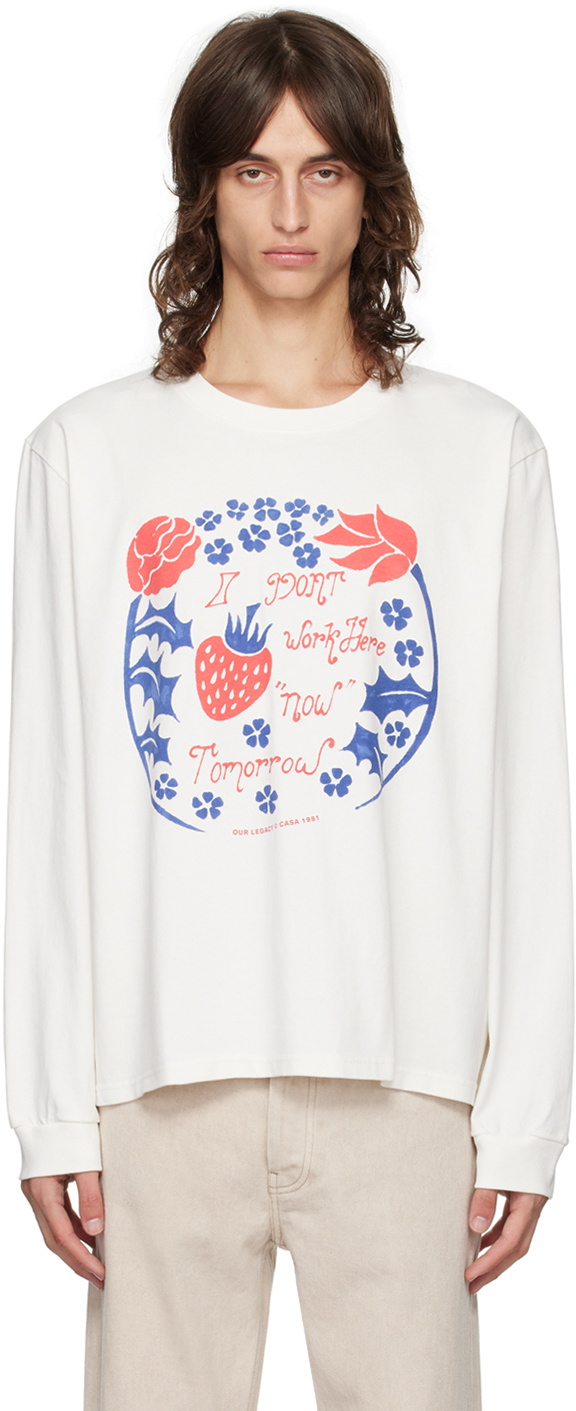 OUR LEGACY White Tour Long Sleeve T-shirt Our Legacy