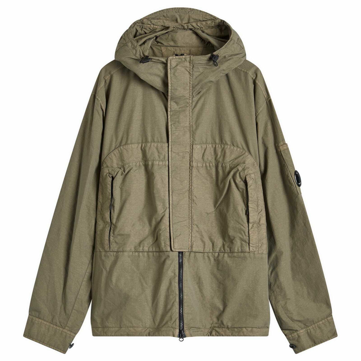 ジャケット・アウター CP Company FLATT NYLON HOODED OVERSHIRT C.P. Company Men's Flatt Nylon Hooded Overshirt in Walnut C.P. Company