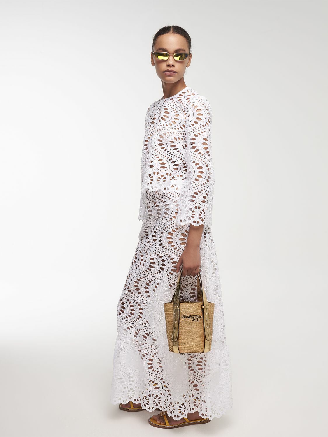 GIAMBATTISTA VALLI - Macramé Midi Skirt Giambattista Valli