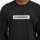 Neighborhood Men's 2 Long Sleeve Box Logo T-Shirt in Black