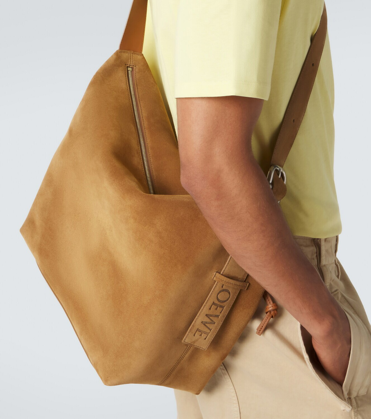 Loewe Loop Large suede shoulder bag