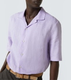 Brunello Cucinelli Linen bowling shirt