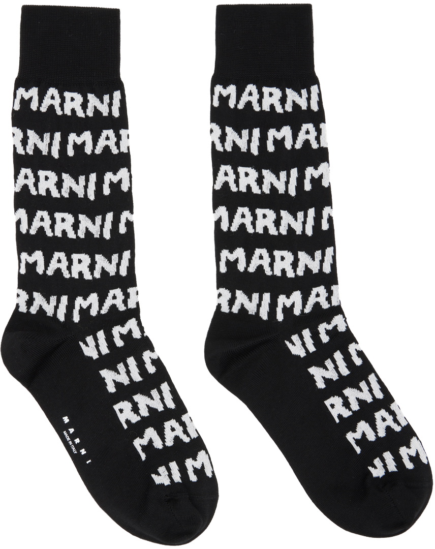 Marni Black Jacquard Socks Marni