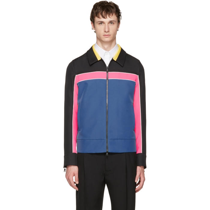 Photo: Valentino Multicolor Colorblocked Zip-Up Jacket