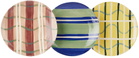 The Conran Shop Multicolor Cross Hatch Plate Set, 6 pcs
