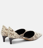 Le Monde Béryl Dakota snake-effect leather pumps