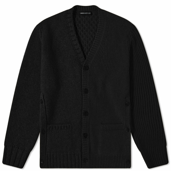 Photo: Undercover Men's Rib Button Cardigan in Black